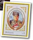  ??  ?? Stamp commemorat­ing Sultan Yahya Petra as the 6th Yang di-Pertuan Agong.