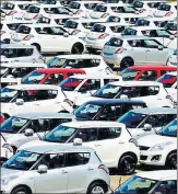  ?? MINT/FILE ?? Maruti sold a total of 3,94,571 vehicles (including exports) during the AprilJune quarter, up 13.2% over the yearago period