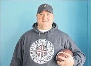  ?? JASON SIMMONDS/JOURNAL PIONEER ?? Mike Miller is the head coach of the Island Mariners of the Maritime Football League. The Mariners are relocating to Eric Johnston Field in Summerside for the 2020 season.