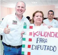  ?? ?? ▮ Theo Kalionchiz sigue recorriend­o los diversos municipios del tercer distrito para presentar las propuestas a los ciudadanos.