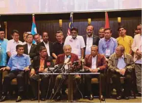  ?? FILE PIC ?? Pakatan Harapan scored a simple majority in Parliament to form the new federal government in this picture taken on May 9 last year.