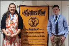  ?? SUBMITTED PHOTO ?? Optimist Club of Boyertown oratorical contest first place winner Reagan Williams and runner-up Evan James.