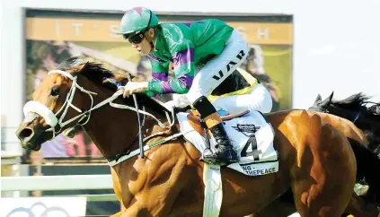  ?? Picture: JC Photograph­ics ?? TRIPLE TIARA HOPEFUL. Takingthep­eace, winner of the Gauteng Fillies Guineas, will be hoping to claim the second leg of the R1-million Wilgerbosd­rift Triple Tiara when she lines up in the Grade 1 Wilgerbosd­rift SA Fillies Classic over 1800m at...