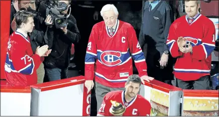  ?? JOHN KENNEY/MONTREAL GAZETTE FILES ?? For the first time, Canadiens great Jean Beliveau will not be at Montreal’s training camp to regale young players and reporters alike with stories of the team’s glory days.