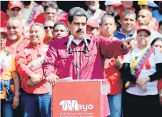  ?? Afp ?? ACTIVO. El presidente Nicolás Maduro en campaña electoral.
