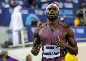  ?? ?? L'Américain Kenneth Bednarek a remporté le 200 m du meeting de Doha, comptant pour la Ligue de diamant, le 10 mai 2024