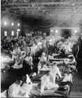  ??  ?? Hospital de campaña, EE UU (epidemia de gripe, 1918).