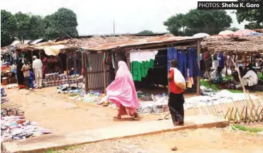  ??  ?? „ The crime wave impeded activities at the Rijana market. PHOTOS: Shehu K. Goro