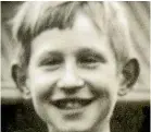  ??  ?? Alf Vincent, aged about 12 in a standard 2 class photo at Kaiapoi School, 1949.