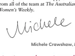  ??  ?? Michele Crawshaw, Editor