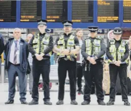  ??  ?? 0 Clockwise from main: Women comfort each other near the scene of the attack; victim Kirsty Boden; a minute’s silence is observed at Glasgow Central Station; James Mcmullan was killed outside the Barrowboy