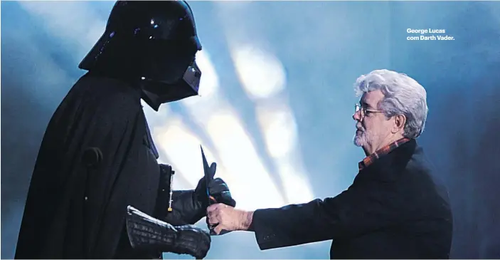  ?? ?? George Lucas com Darth Vader.