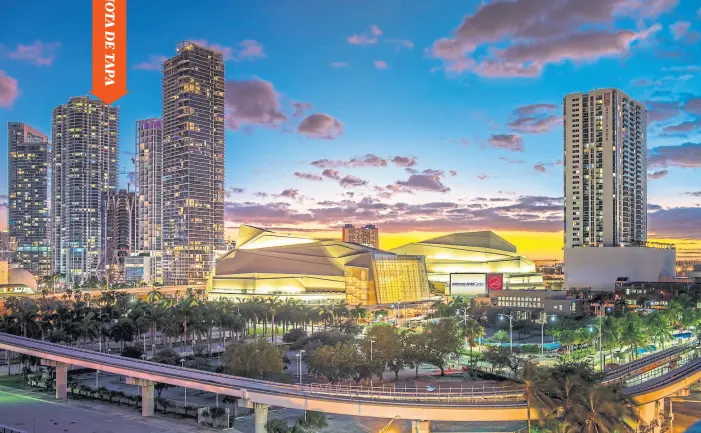  ?? Justin namón ?? El Adrienne Arsht Center, diseñado por César Pelli, es un gran complejo en el Downtown dedicado a la ópera y el ballet