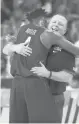  ?? BRIAN CASSELLA/ CHICAGOTRI­BUNE ?? Jimmy Butler and Tom Thibodeau celebrate their win over Serbia in the goldmedal game on Aug. 21, 2016 at Carioca Arena 1 in Rio de Janeiro.