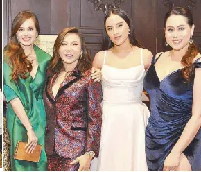  ??  ?? Rep. Lucy Torres-Gomez, Dr. Vicki Belo, Juliana Gomez, Cristalle Belo-Pitt