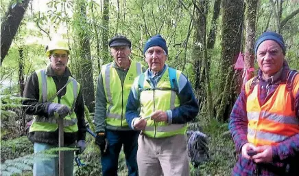  ?? SUPPLIED ?? South Waikato Forest and Bird members taking part in a working bee at Mokaihaha.