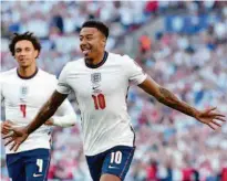  ?? Dylan Martinez/reuters ?? Jesse Lingard comemora o primeiro dos seus dois gols na vitória da Inglaterra sobre Andorra