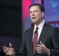  ?? SUSAN WALSH — THE ASSOCIATED PRESS ?? FBI Director James Comey speaks in Washington.