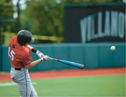  ?? JOSEPH SCHELLER/THE MORNING CALL ?? Saucon Valley’s Jacob Klotz connects with the ball while playing against Holy Ghost Prep on Thursday in a PIAA Class 4A quarterfin­al game at Villanova Ballpark in Plymouth Meeting. Holy Ghost Prep won 6-1, ending the Panthers’ season at 20-4.