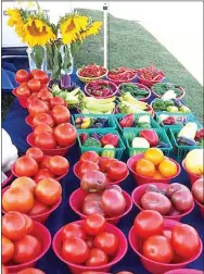  ?? Photograph submitted ?? The Pea Ridge Farmers Market offers a variety of local vegetables each season.