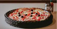  ?? Samara Garcia/ Divulgação ?? Pizza de Alho Poró e Cream Chesse Philadelph­ia: ingredient­es selecionad­os são caracterís­ticas da Borellucci­o