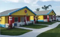  ??  ?? Bright bungalows, complete with kids' beds pre-checked for monsters lurking underneath, can accommodat­e up to five guests. Kids can also add their own LEGO creations to the Lighthouse.