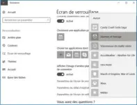  ??  ??     Un état rapide de certaines applicatio­ns peut être affiché au sein de la page de démarrage de Windows 10. À vous de choisir lesquels.