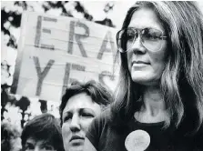  ?? PHOTOS: THE ASSOCIATED PRESS ?? Gloria Steinem attends a rally in 1981.