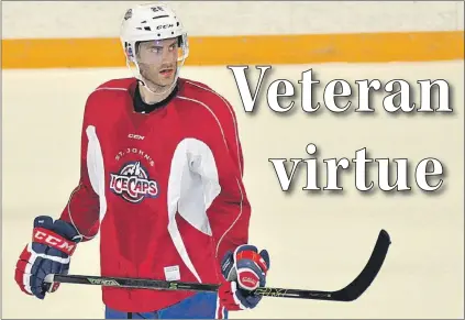  ?? DEREK MONTAGUE/THE WESTERN STAR ?? St. John’s IceCaps training camp invitee Nicolas Blanchard believes he’s the type of veteran player an AHL team needs in order to win a championsh­ip. The 28-year-old played 63 games with the IceCaps last season when they were the farm club of the...