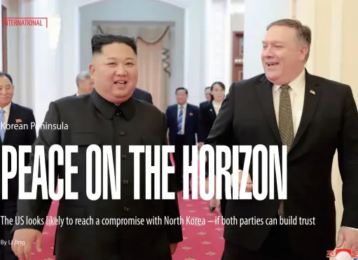  ??  ?? North Korean leader Kim Jong-un welcomes US Secretary of State Mike Pompeo in Pyongyang on October 7, 2018