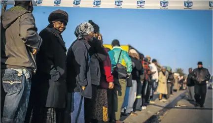  ?? /CORNEL VAN HEERDEN/GETTY IMAGES ?? The writer says SA needs not empty slogans but products from buzzing production lines in factories in order to provide a sea of jobless people with hope and better life.