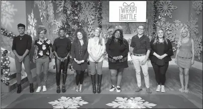  ??  ?? Anthony Anderson (from left), Joe Henline, Mia Canada, Josette Galian, Kimberly Kennedy, Parker Simmons, Eddie Ross, Anita Ivancevic and Olga Von Light compete on Freeform’s new reality series Wrap Battle.