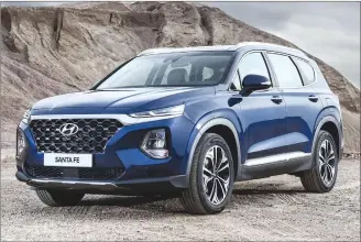  ?? HYUNDAI PHOTOS ?? Built on what the company refers to as the SuperStruc­ture platform, the 2019 Santa Fe is new from road to roof.