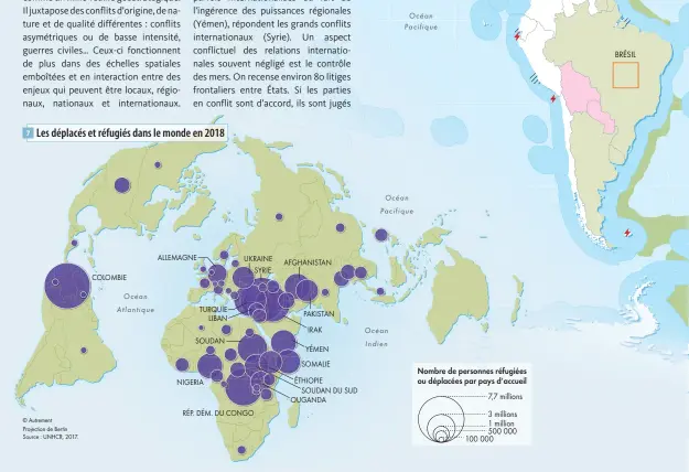  ??  ?? 7
Les déplacés et réfugiés dans le monde en 2018