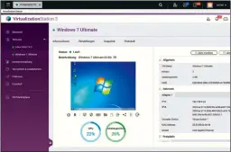  ??  ?? Windows 7 Ultimate als virtuelle Maschine auf einem NAS-System? Kein Problem. Die QnapApp Virtualiza­tion Station macht es möglich.