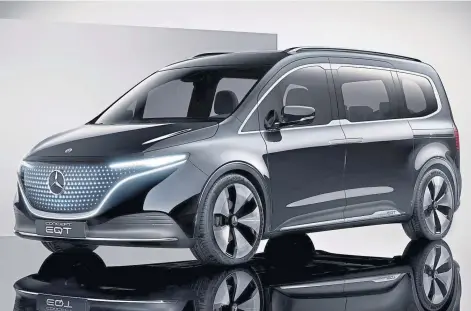  ??  ?? CONCEPT: The EQT follows on from the success of Mercedes-Benz Vans’ EQV, but in a smaller package.