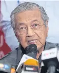  ??  ?? Mahathir: ‘It’s not beneficial. It’s going to cost us a huge sum of money.’