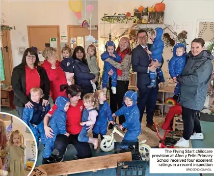  ?? BRIDGEND COUNCIL ?? The Flying Start childcare provision at Afon y Felin Primary School received four excellent ratings in a recent inspection