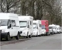  ??  ?? Residents are unhappy about the growing number of live-in vans settling on Durdham Downs
