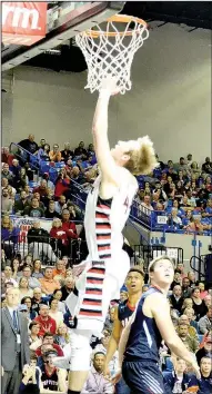  ?? TIMES photograph­s by Annette Beard ?? Senior Blackhawk Joey Hall led the offense with 16 points Friday, March 10, in the 4A State Championsh­ip game in Hot Springs.