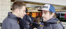  ?? ANSA ?? Stoffel Vandoorne, qui con Alonso, pilota Mercedes in Formula E