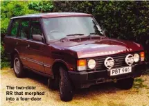  ??  ?? The two-door RR that morphed into a four-door