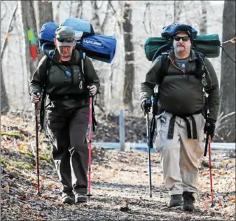  ?? DIGITAL FIRST MEDIA FILE PHOTO ?? First Day Hikes offer the chance to explore the woods in a new season, in sometimes new conditions. This couple enjoys an outing on the trails in French Creek State Park.