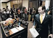  ?? TRAVIS SPRADLING/THE ADVOCATE ?? Louisiana Attorney General Jeff Landry announces his decision Tuesday in the shooting death of Alton Sterling.