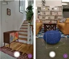  ??  ?? Shoppers who use the 3D imaging on Wayfair’s app “are more likely to add an item to their cart”.