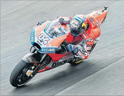  ?? FOTO: MOTOGP.COM ?? Andrea Dovizioso vivió una pesadilla en el FP2 de Termas de Río Hondo Ha terminado último a 3”578 y la combinada a 1”543