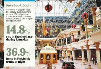  ?? Ahmed Ramzan/ Gulf News ?? Wafi mall decorated for Ramadan. For some sectors of the UAE’s economy, business is booming during Ramadan.