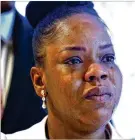  ?? CURTIS COMPTON / CCOMPTON@AJC.COM ?? Rayshard Brooks’ widow Tomika Miller learns new details of her husband’s death during a news conference Wednesday in Atlanta.