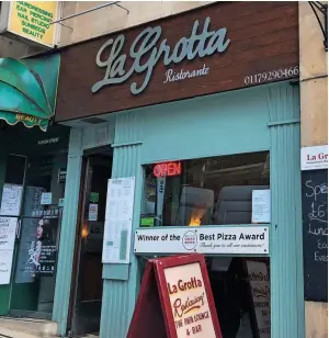  ?? ?? La Grotta on Union Street is closing this weekend, its owners have announced