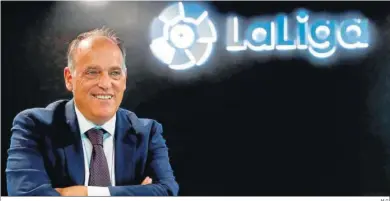  ?? M.G. ?? El presidente de LaLiga, Javier Tebas, sonriente en un acto oficial.